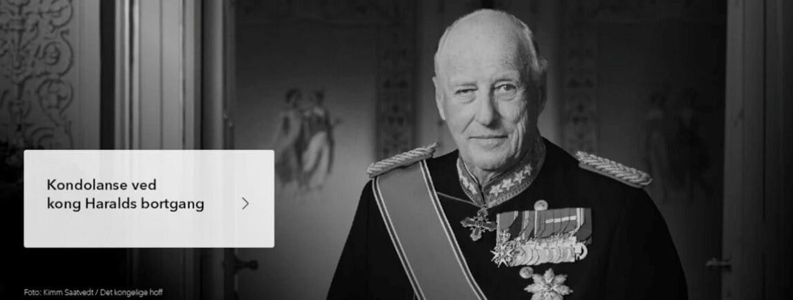 kondolanseblokk kong Harald