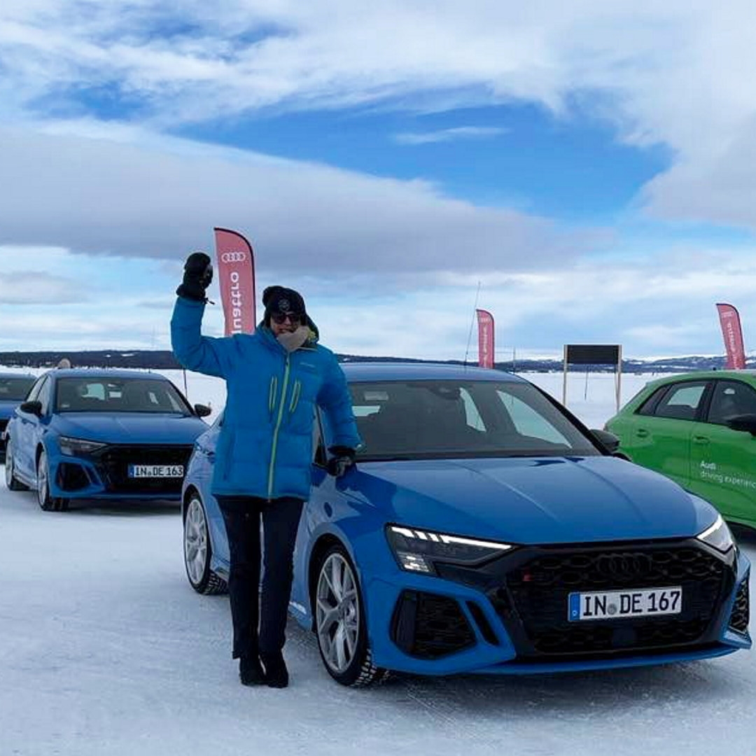 Audi inviterte 20 kvinner til å kjøre bil på isen på Golsfjellet