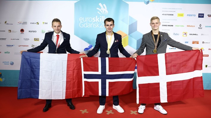 Gull til Norge ved Per Magne Svardal! Franske Victor Martin tok sølv og danske Michael Bolvig Hansen tok bronse i bilskadefaget.