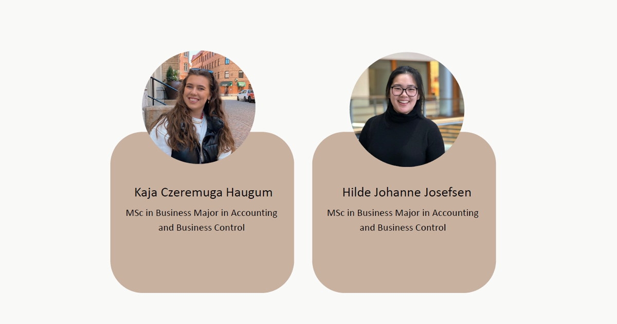portrett av to kvinnelige studenter