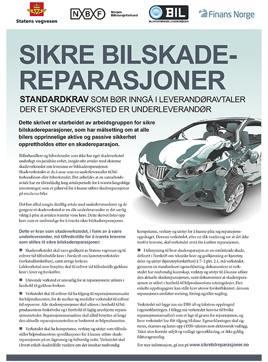 bilskaderep standardkrav